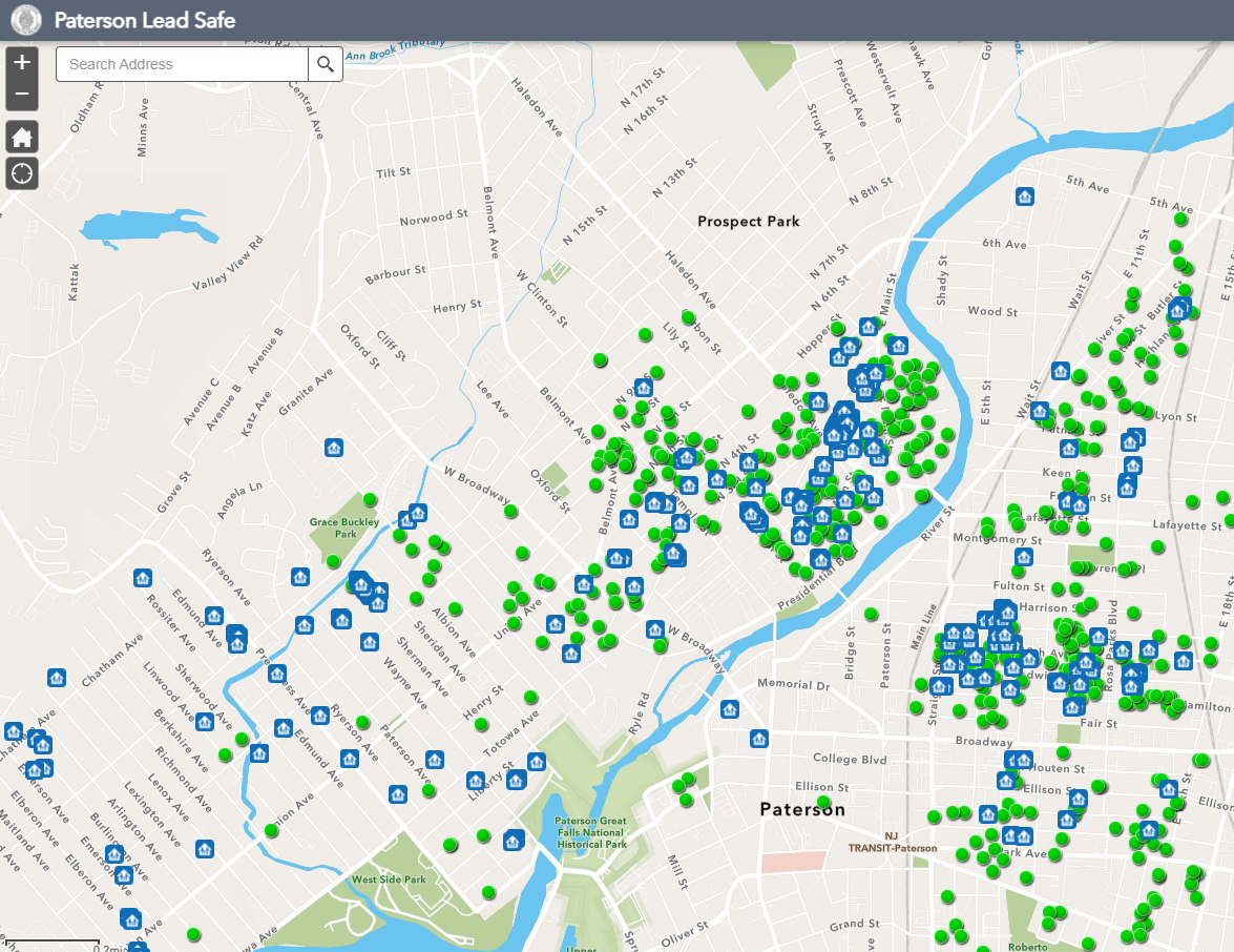 PATERSON LEAD SAFE MAP